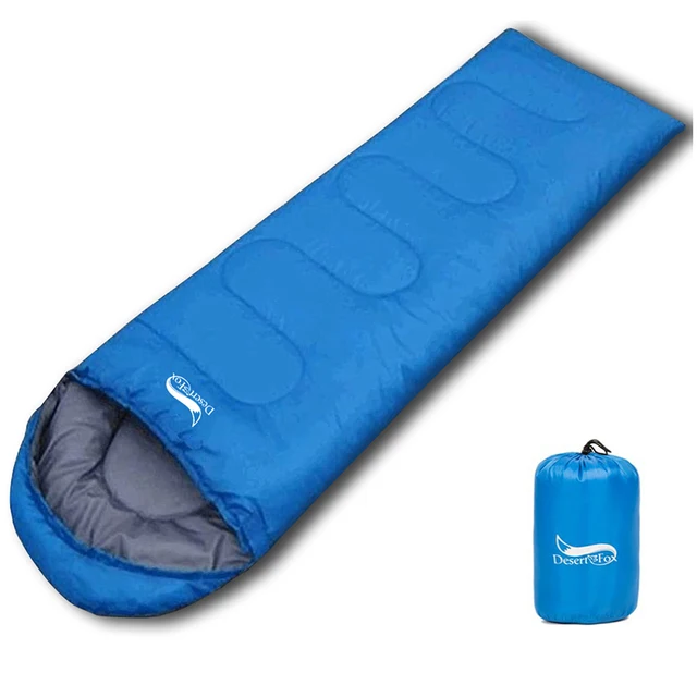 Desert;Fox Compact Sleeping Bag Ultralight Envelope 3 Season Sleeping Bags with Compression Sack for Camping Hiking Travelling