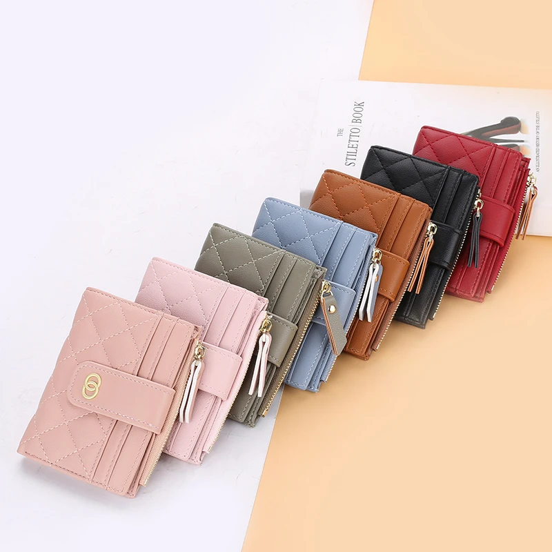New Small Wallets Fashion PU Leather Top Quality Female Purse Short Card Holder Brand Wallet For Women.