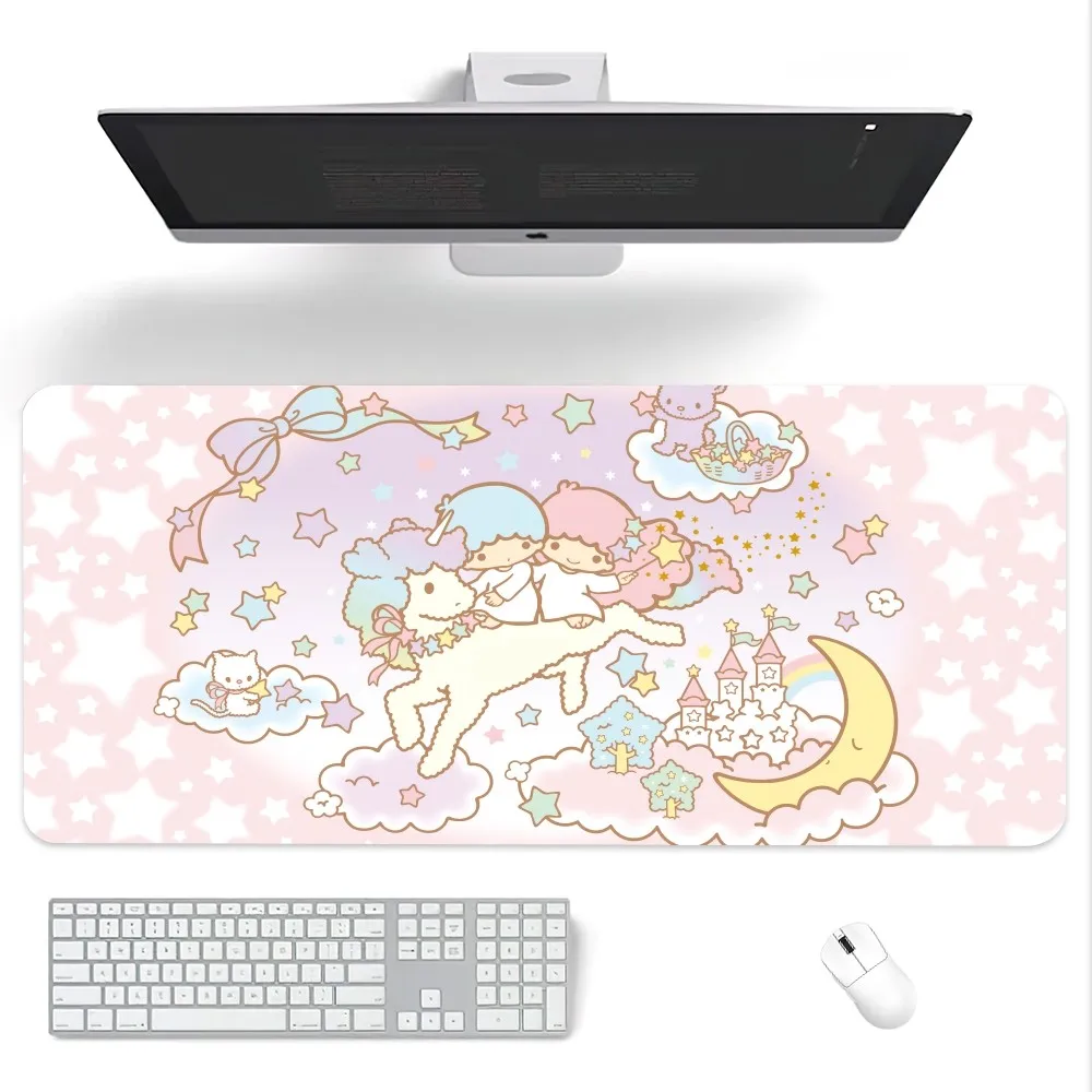 MINISO Sanrio Little Twin Stars Mouse Pad Computer Laptop Gaming Office Wrist Guard Non Slip Keyboard Pad 2