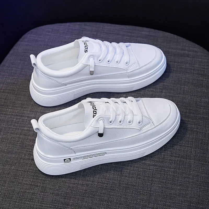 Platform Sneakers Women Running Sports Shoes Casual  Breathable Lace Up PU Leather Shoes Soft Footwear Trainers Women Sneakers