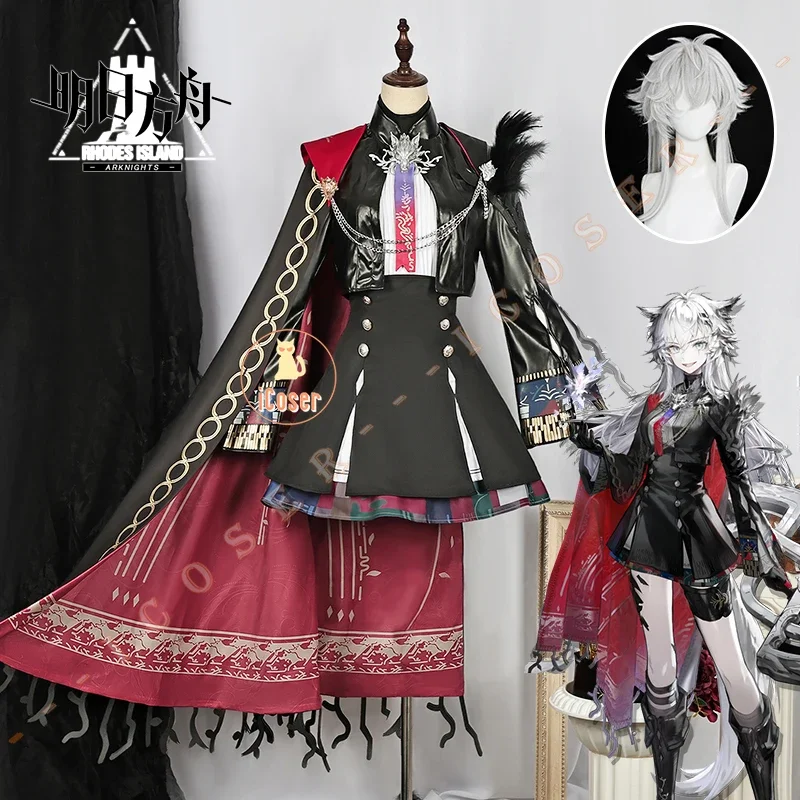 Arknights Lappland The Decadenza Cosplay Costume Wig Dress Uniform