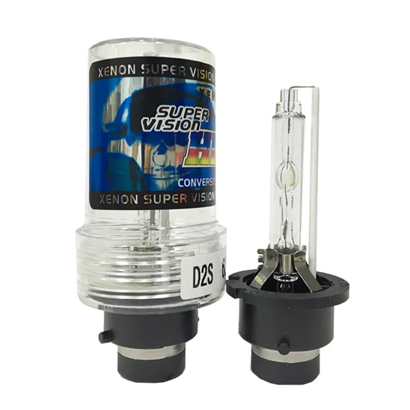 2PCS/Lot Car Headlight Bulb D2S D4S 4300K 6000K 8000K 10000K White hot selling HID Xenon lamp With Metal Bracket Protection