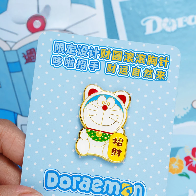 

Doraemon Exquisite Brooch Japanese Cute Cartoon Ins Style Student Children's Jewelry Boys and Girls Bag Pendant Birthday Gift