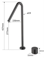 ก๊อกอ่างน้ำสีดำก๊อกน้ำในห้องน้ำก๊อกซิงค์ห้องน้ำสองหลุมแบบขัดก๊อกน้ำอ่างล้างหน้าแบบหมุนได้อย่างแพร่หลาย 6