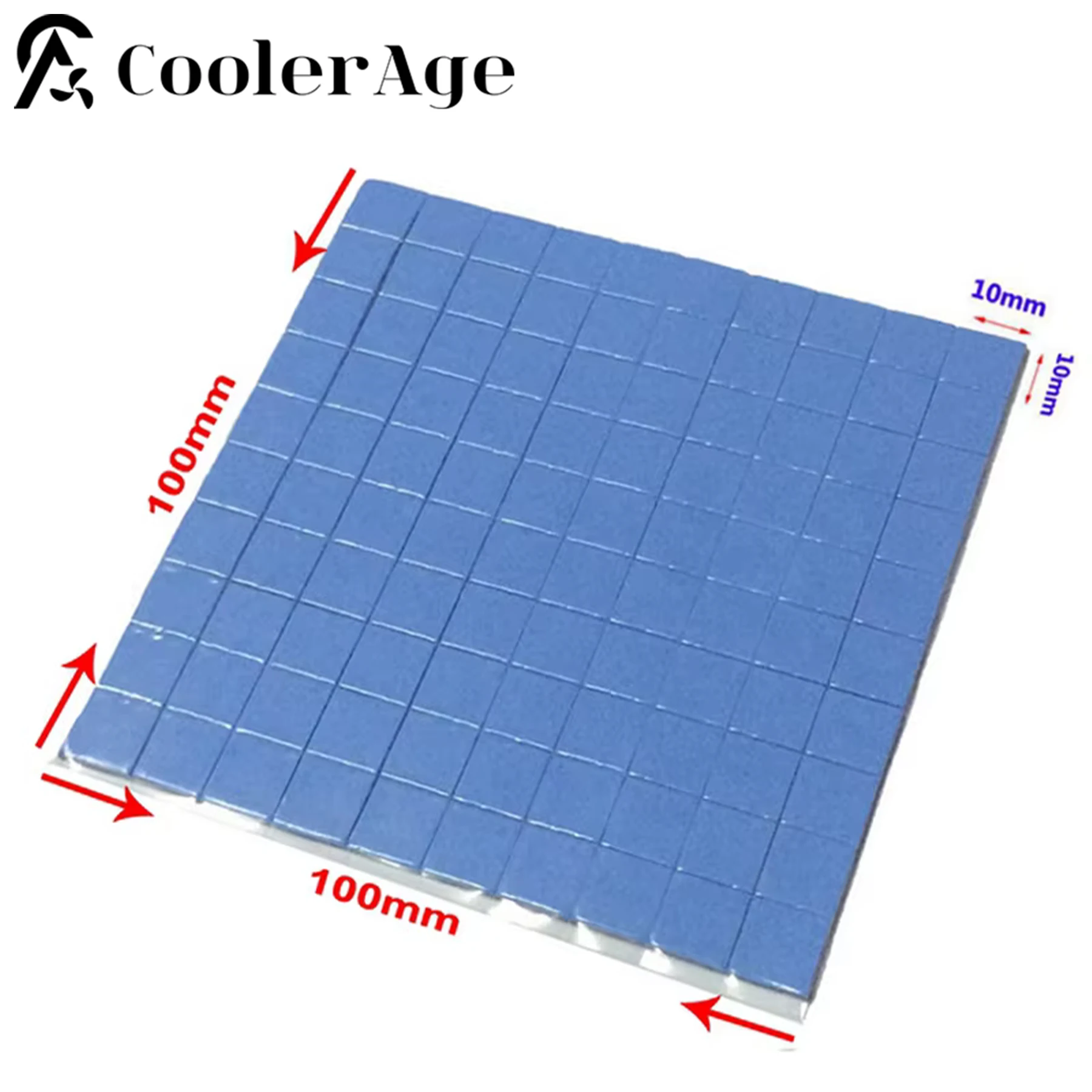 100 pcs 10mm*10mm*1mm GPU CPU Heatsink Cooling Conductive Thermal Pad