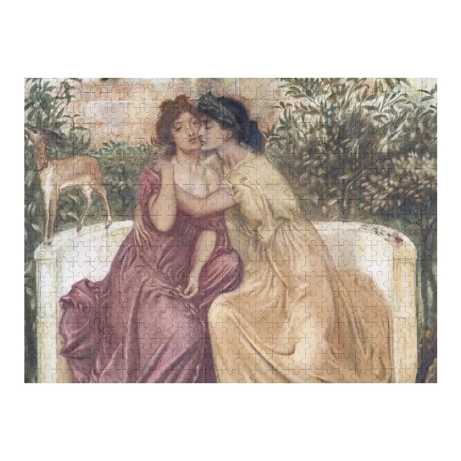 

Sappho and Erinna in a Garden at Mytilene Jigsaw Puzzle Toys For Children Custom Wooden Name Custom Photo Puzzle