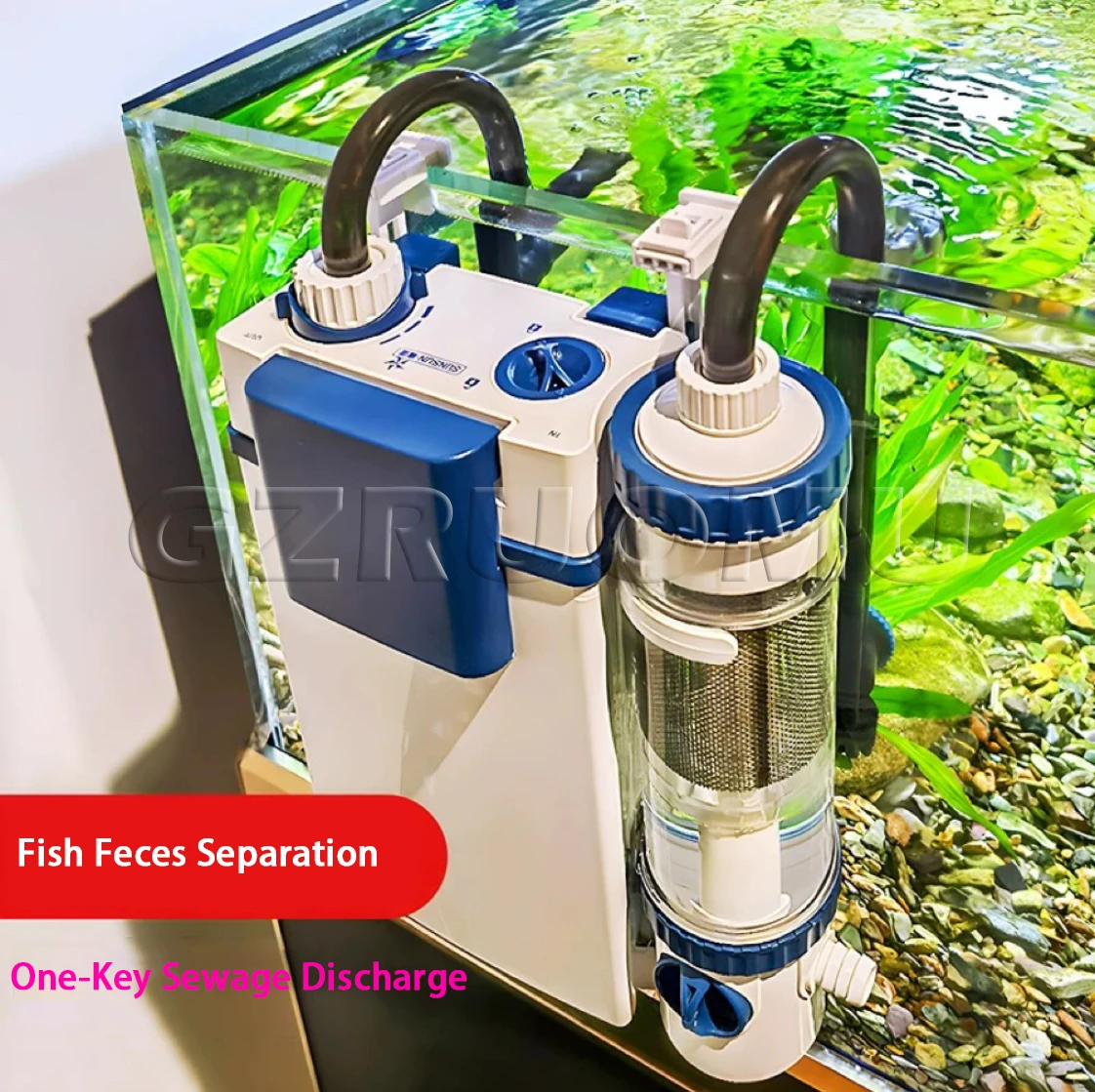 New 3 in 1 Fish Tank Filter YBF-500 Oxygen Filtration Integrated Machine Water P