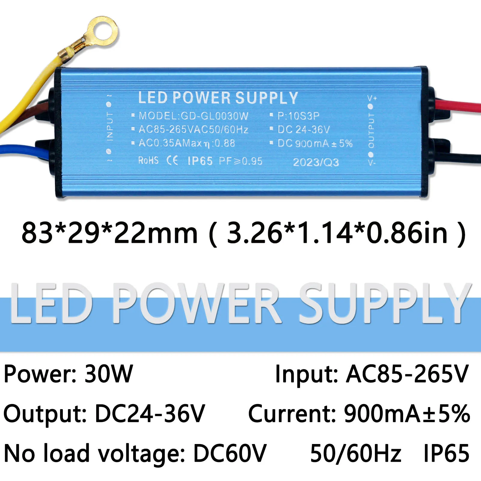 LED Driver 12W 20W 30W 50W DC24-42V LED Constant Current Voltage Lighting Transformer 300mA 600mA 900mA 1500mA for Floodlights