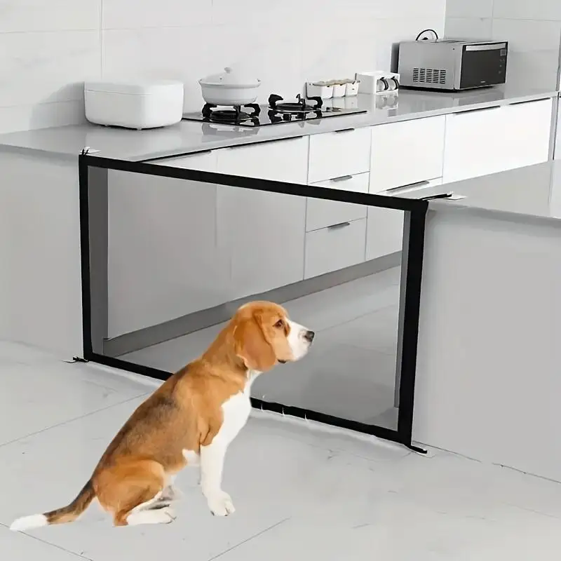 Title 1, 1pcs Dog Gate Ingenious Mesh Dog Fence For Indo...