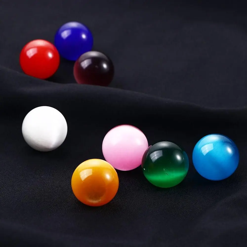 

Crystal Round Ball Crystal Sphere Colorful Marble Games Glass Marbles Colorful Cat Eye Sphere Cat's Eye Stone Glass Ball Toys