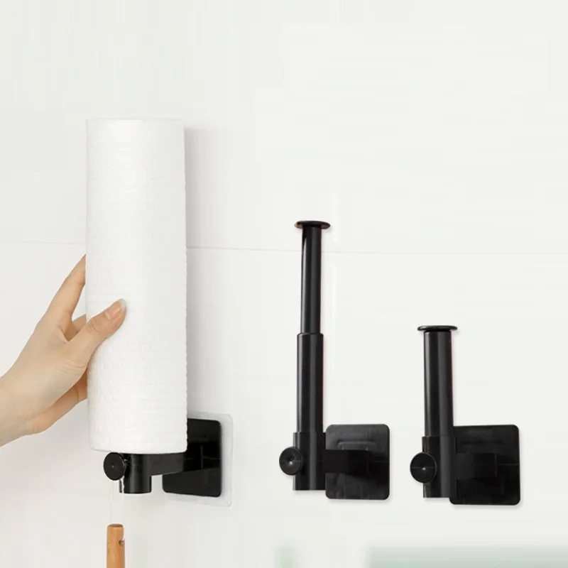 

Scalable Punch-Free Wall Mounted Paper Holder Cloth Hanger for Coats Hats Towels Clothes Kitchen Rack Roll Bathroom Holder