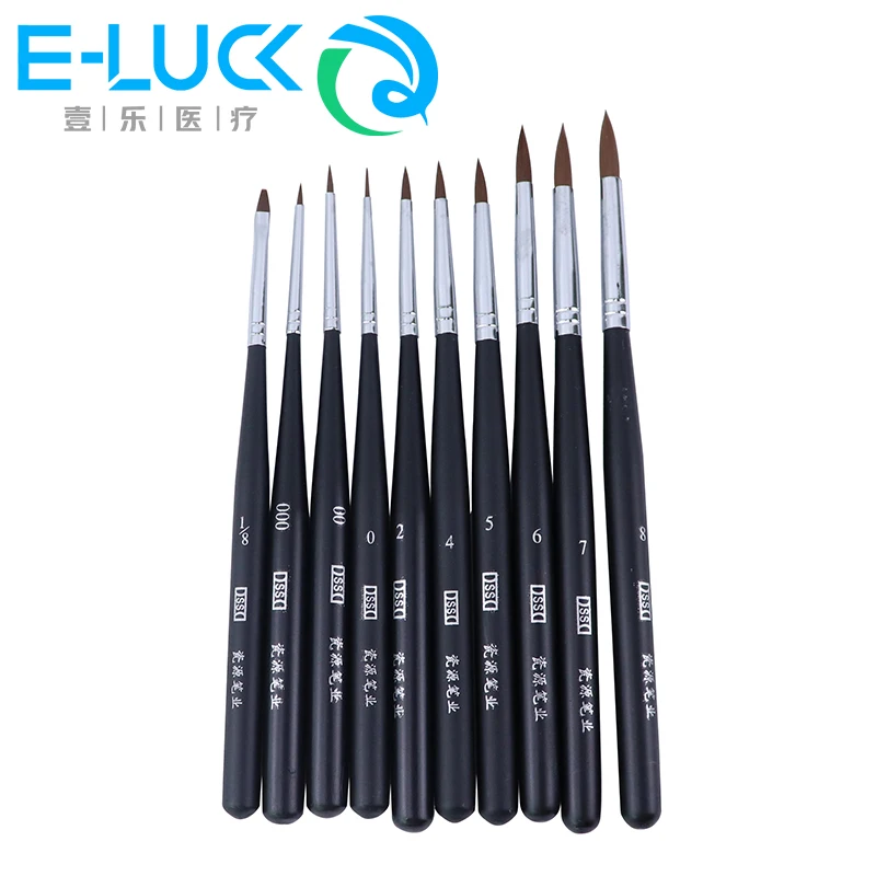 

1 Pcs Dental Porcelain Brush Pen Dental Lab Tools Equipment Technician Stacking Glazing Brush Pen Synthetic Hair 10 Models