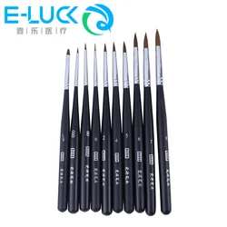 1 Pcs Dental Porcelain Brush Pen Dental Lab Tools Equipment Technician Stacking Glazing Brush Pen Synthetic Hair 10 Models