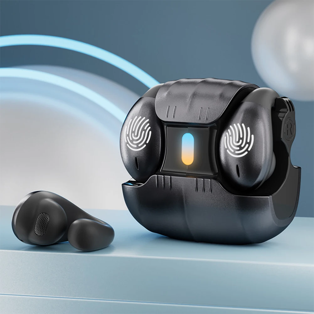 Wireless Bluetooth 5.3 Ear Clip Earbuds with Surround Sound & Touch Control