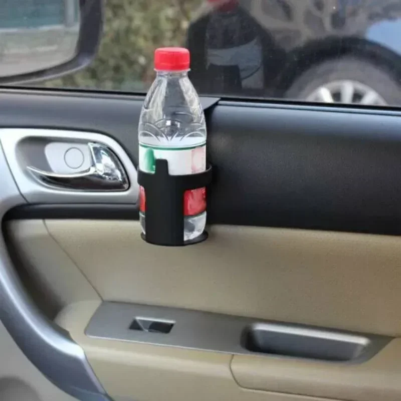 Black ABS Auto Door Window Hanging Beverage Holder