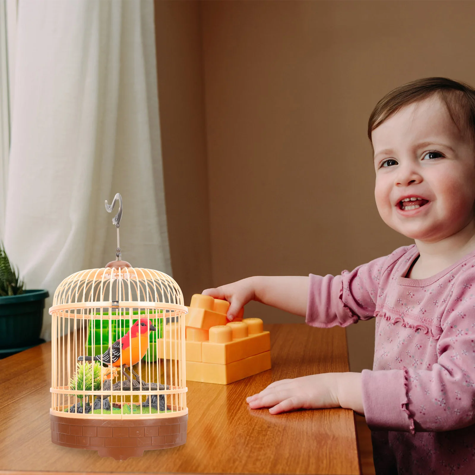 Repeating Parrot Toy Bird Cage Educational Plaything for Kids Induction Singing Toys 6