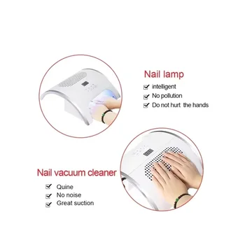 Aspiratore per unghie, macchina per fototerapia, lampada per unghie a rapida asciugatura, macchina integrata per la rimozione della polvere e fototerapia, lampada per unghie