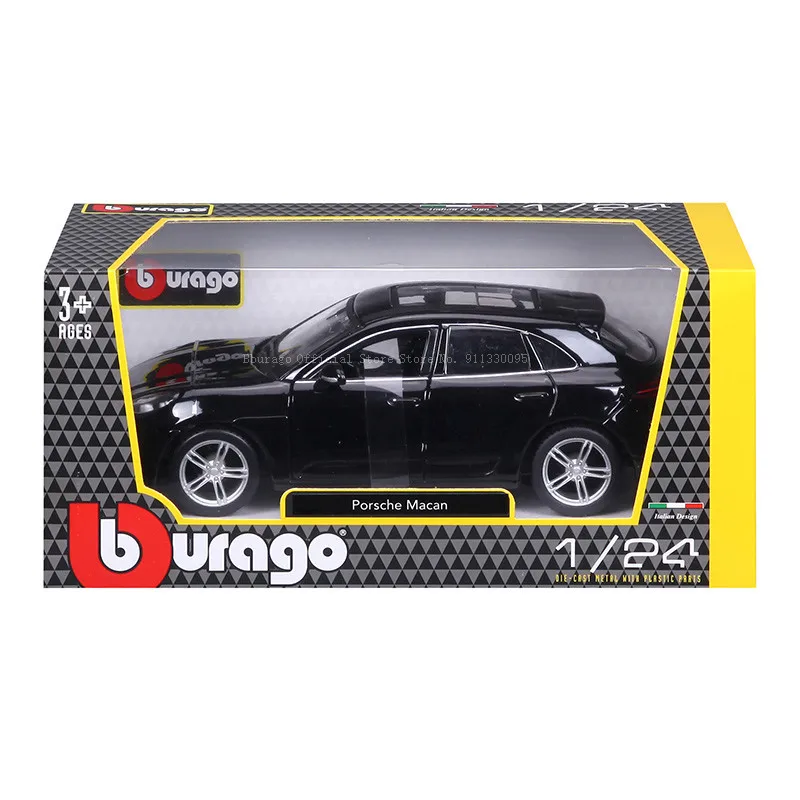 Porsche Macan Turbo ミニカー ブラック Bburago Porsche Macan Turbo 1:24 Diecast Toy Model Car Black