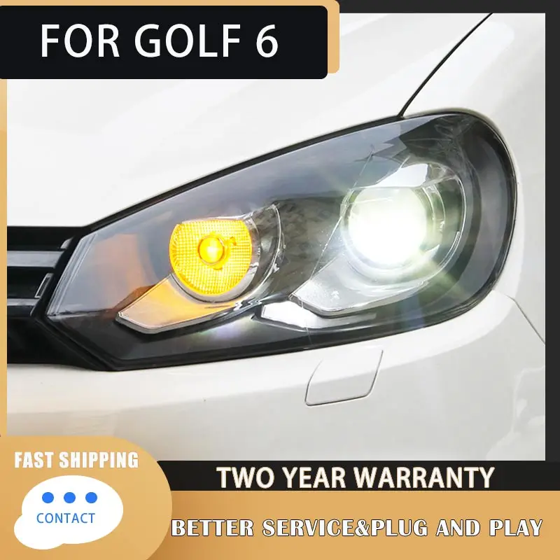 

Car Accessories for VW Golf MK6 Headlights 2009-2013 Golf 6 Headlight Volkswagen Golf 6 Headlamps LED DRL Turn Signal High Beam