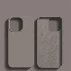 Premium Liquid Silicone Shockproof Phone Case - Luxury Protective Cover for iPhone 16 Pro Max (Titanium Gray)