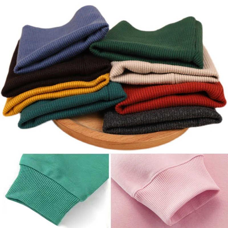 Elastic Rib Cuffs Knitted Fabric Sweater Garment Cuffs Trouser Legs Seamlessly Repair Lengthening Sewing Accessories 35cm