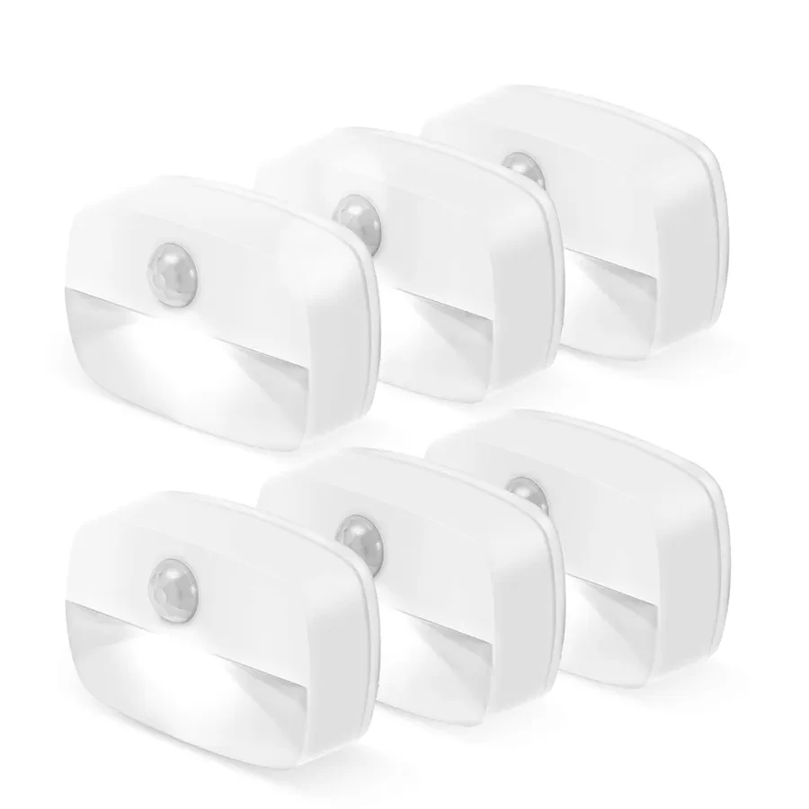 Auto ON/OFF LED Smart Night Lamp Under Cabinet Light PIR Motion Sensor Kitchen Bedroom Light for Night Cupboard Closet Stairs 2