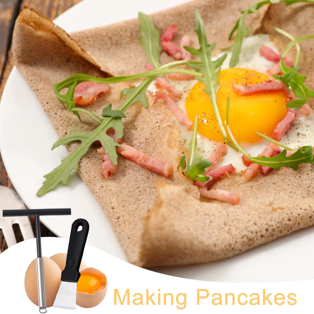 With Scraper Knife Non Stick Professional Home Dough Distributor Crepe Spreader pancake tool