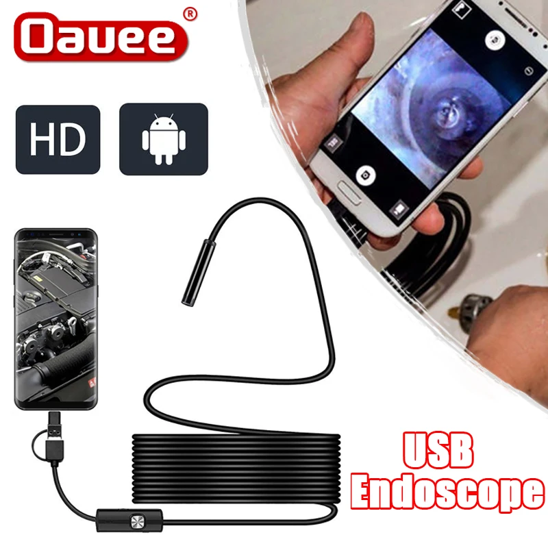 Inspection Camera Endoscope Flexible IP67 Waterproof Micro USB For Android PC Notebook