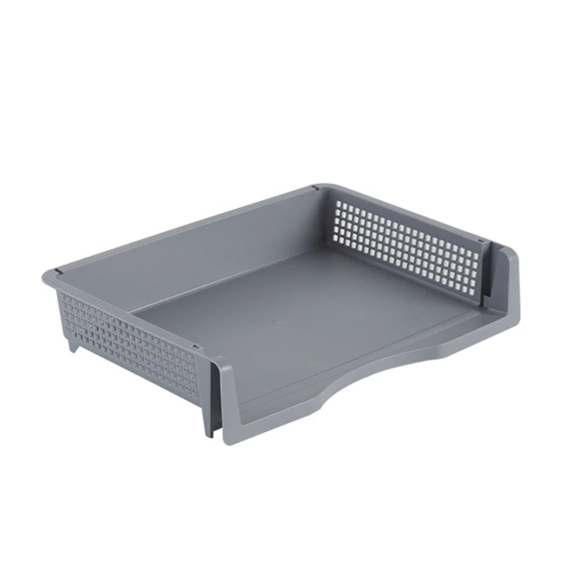 Stackable Letter Tray Space Saving File Document Tray Vertical Horizontal File Basic Rectangular Desk Organizers 896C
