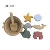 Children Summer Toys with Cute Animal Model Ins Seaside Beach Toys Rubber Dune Sand Mold Tools Sets Baby Bath Toy Kids Swim Toy 5