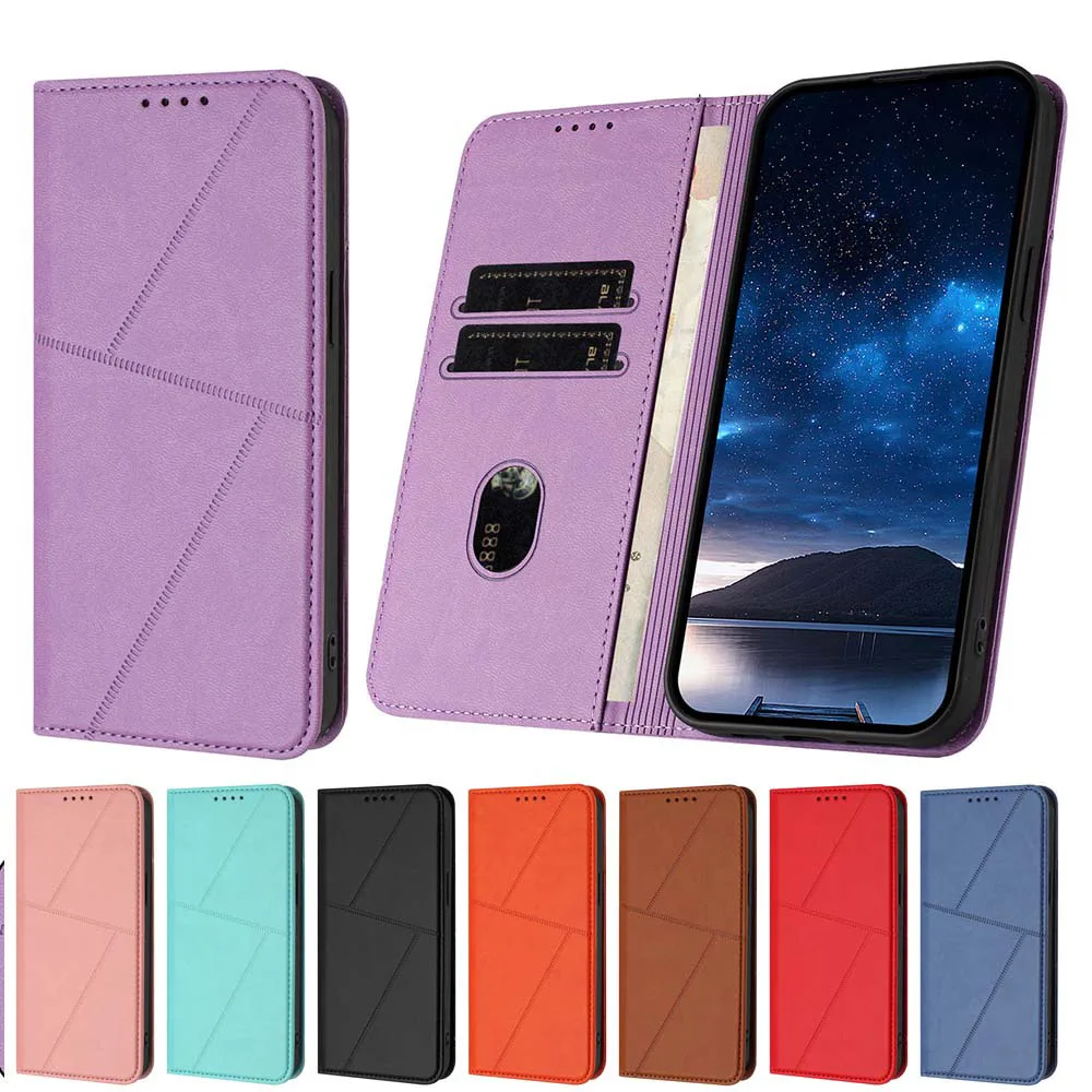Elegant Magnetic Card Slots Leather Phone Case - Premium Back Cover Design