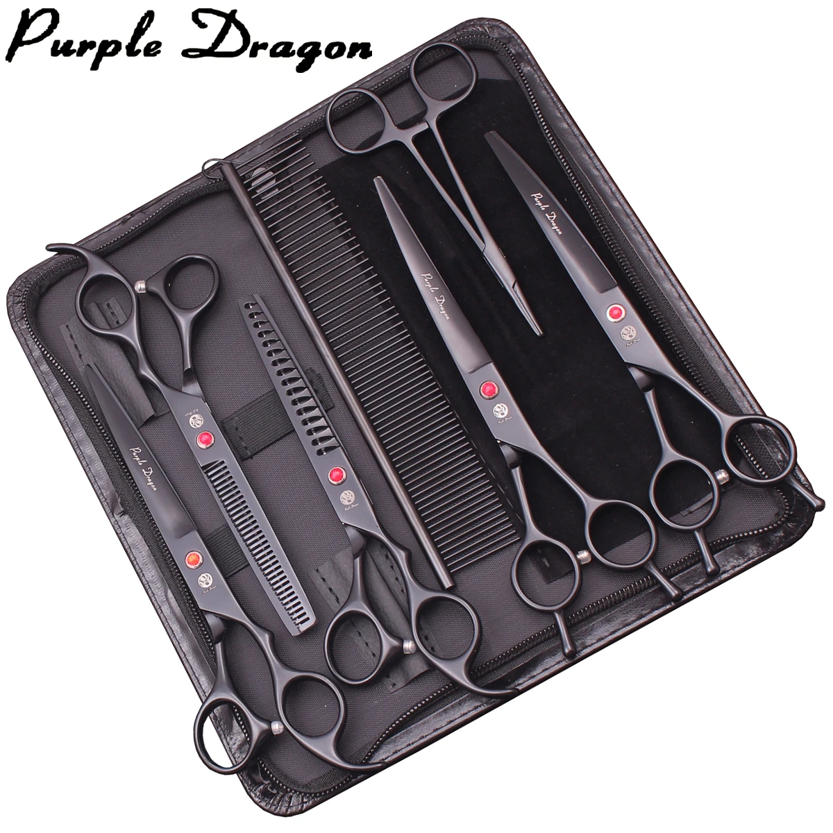 Dog Grooming Scissors Purple Dragon Stainless Straight Shears Hairdressing Curved Scissors Pet Thinnning Shears Chunker Z3102 hairdressing scissors,dog grooming scissors,hair trimmer scissors