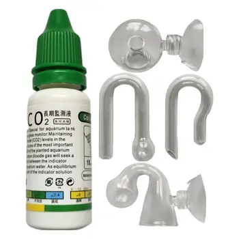 수족관 CO2 표시기 용액, 물고기 탱크 장기 모니터, CO2 테스트, 수생 식물용 PH 액체, 드롭 체커와 함께 사용, 15ml