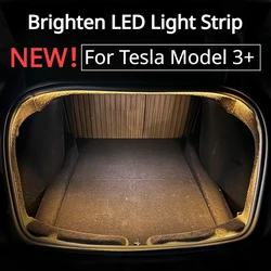 For Tesla Model 3+ Brighten LED Light Strip Rear Trunk Neon Strip Ambient Light Flexible New Model3 Highland 2024 Accessories