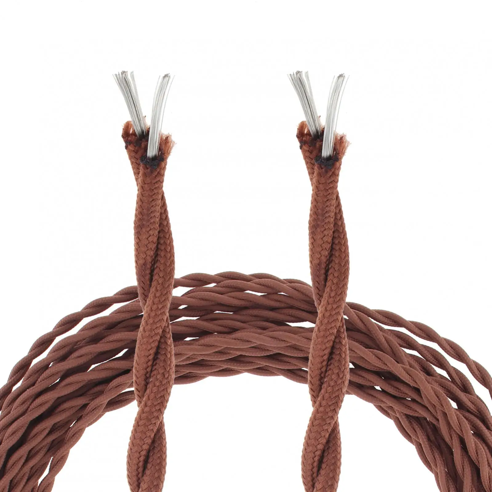 

10M/32.8FT Twisted Cloth Covered Lamp Cord 18-Gauge Antique Style Industrial Electrical Cord for Wiring, Industrial Lamp Wire