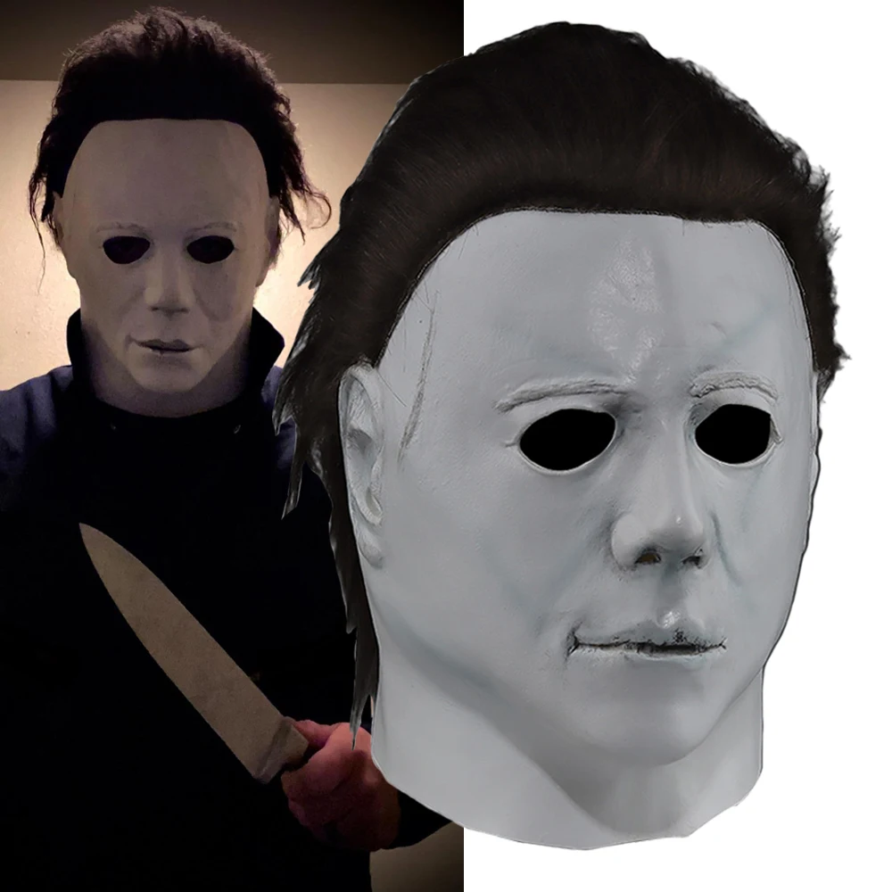 Halloween 1978 Michael Myers Mask Horror Cosplay Costume Latex Masks  Halloween Props for Adult White High Quality - AliExpress