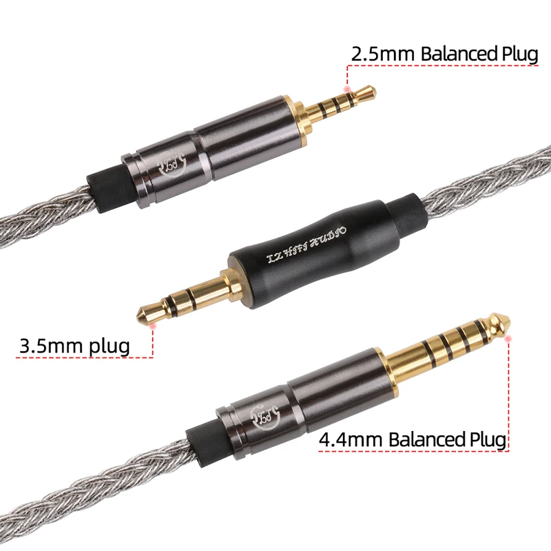 LZ High End Earphone Cable 6N Silver Plated OCC+Graphene