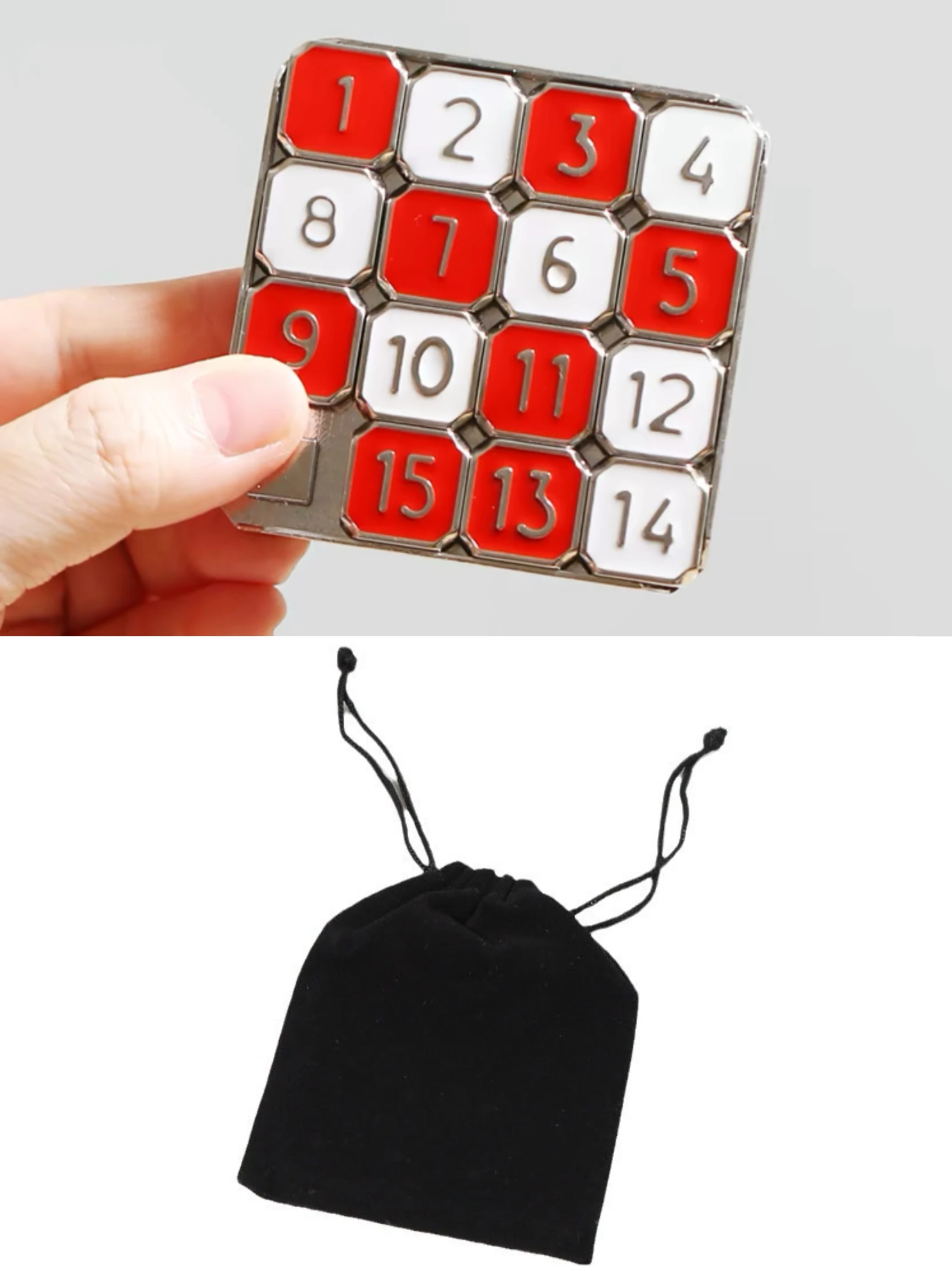 1-15 금속 숫자 슬라이드 퍼즐 두뇌 퍼즐 게임 운동 두뇌 교육 장난감 어린이를위한 개발 Huarong Road  Toys-Freehip.co.kr