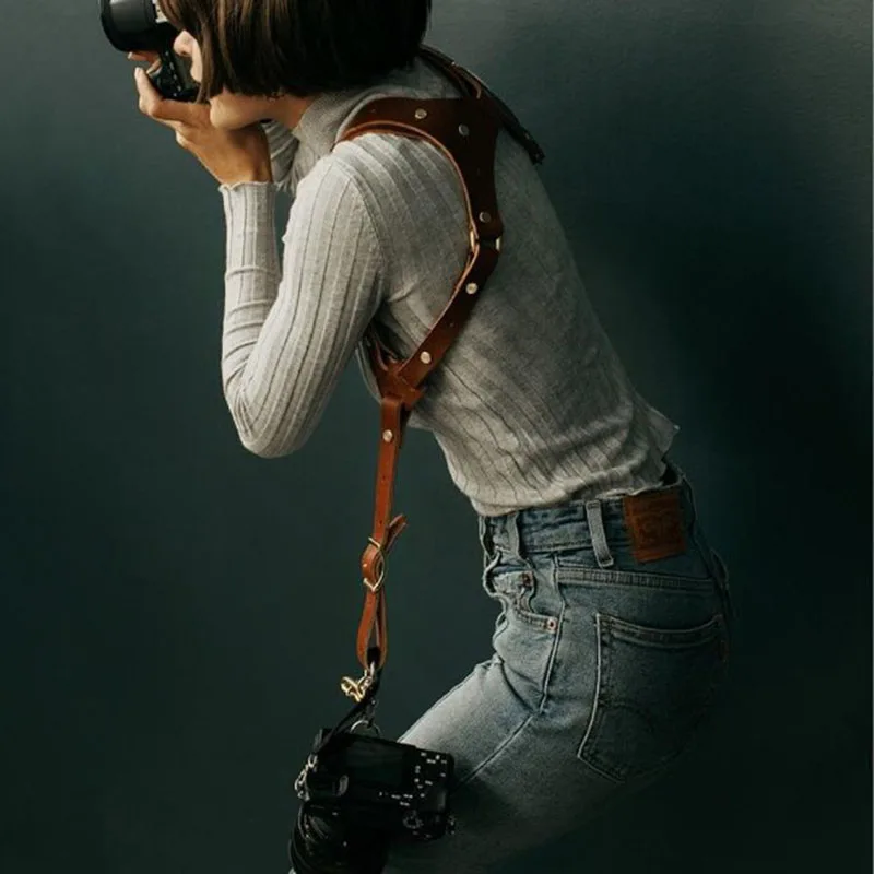 Tracolla per fotocamera con chiusura rapida, colore nero, per Canon Nikon Sony DSLR SLR (1