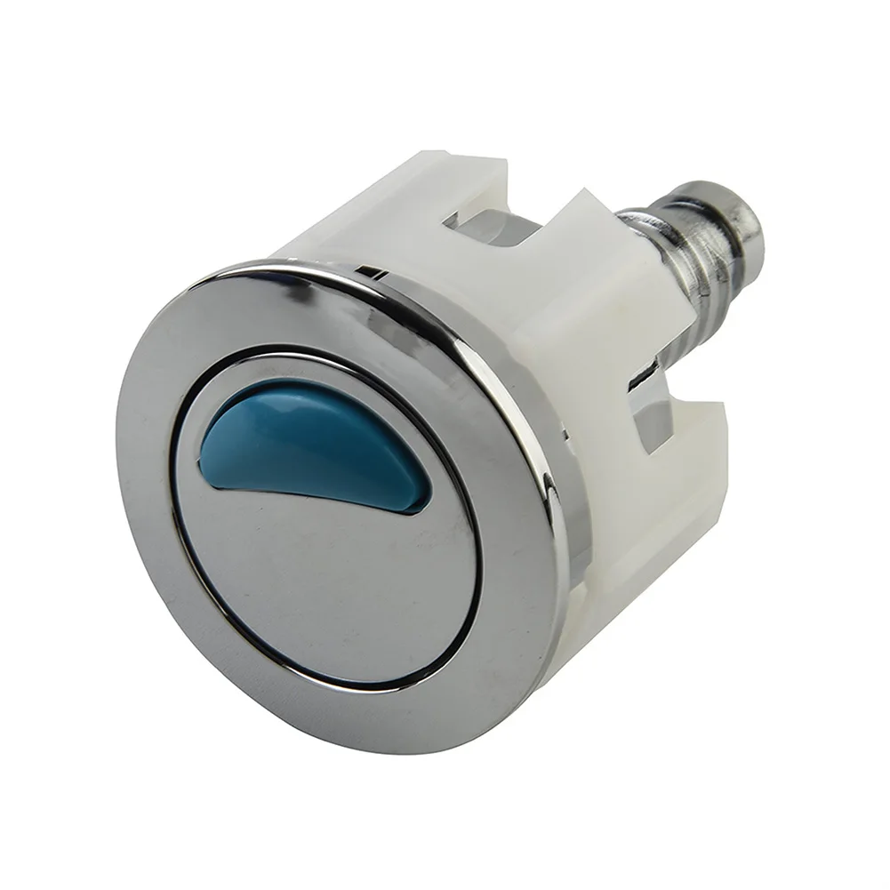 Toilet Push Button Water Saving Chrome For Cistern Tank In-line Side Push Double Drain Valve Toilet Button Switch