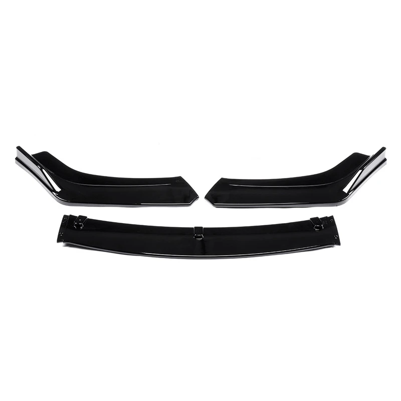 

3Pcs Car Front Lower Bumper Lip Splitter Spoiler Body Kit Cover Trim For Honda Civic Sedan 4Dr 2016-2018