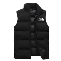 Veste à manches longues pour hommes - manteau sans manches élégant - manteau d'hiver imperméable à fermeture éclair - gilet décontracté à col montant d'automne - marque 1