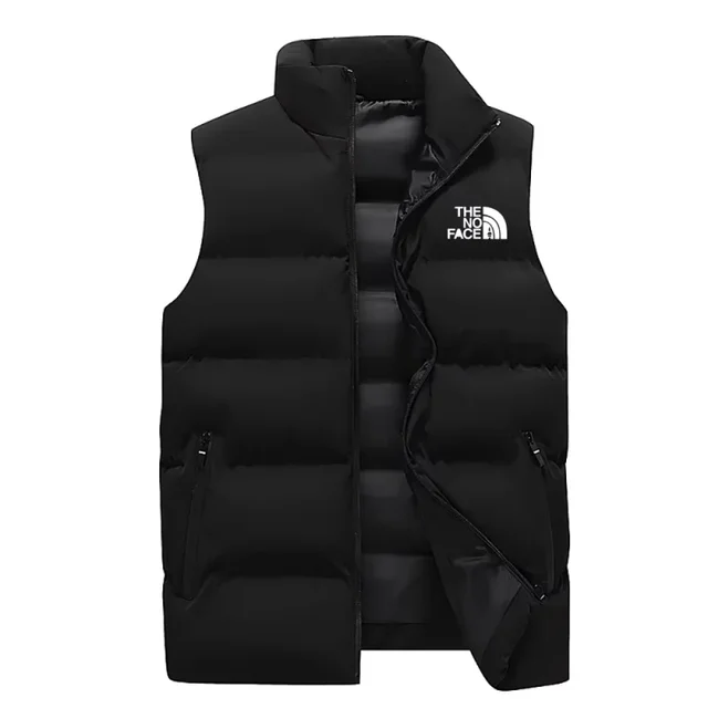 Men's long-sleeved jacket - stylish sleeveless coat - winter rainproof zipper coat - autumn stand-up collar casual vest - brand 1
