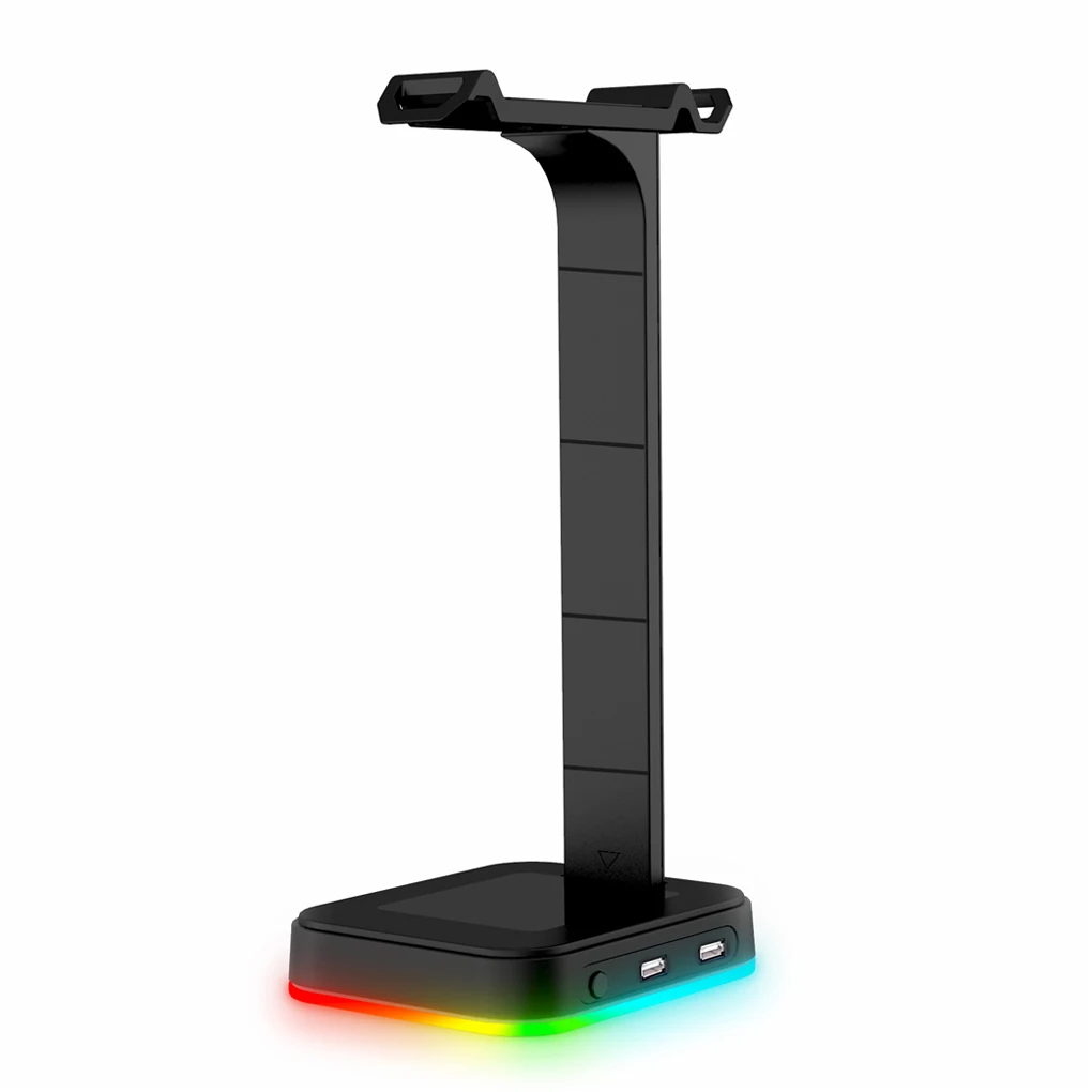 RGB Headphone Stand Over-ear Headset Desk Bracket Earphone Holder Display Shelf USB Support Gamer Gaming PC Accessories |