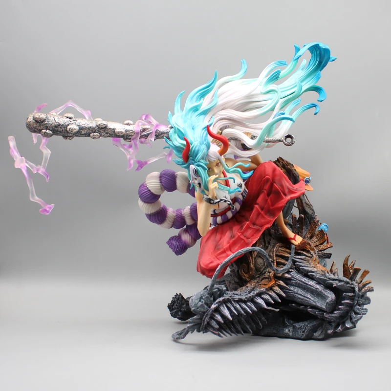 In Magazzino One Piece Anime Yamato Figurine 36Cm Gk Kaidou Figlia Yamato Action Figures Warring Statue Collezione Pvc Modello Regali
