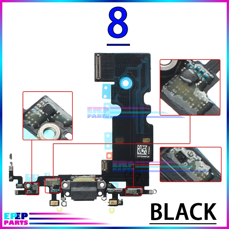Original IC Usb Connector Charging Module Dock for Iphone 7 8 Plus Xs Max 7P 8P X Xr Charger Flex Board Cable Repair Parts