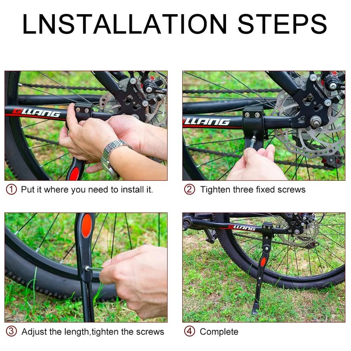 Bicycle Kickstand Adjustable 90 &deg; Rotating Mountain Bike BMX MTB
