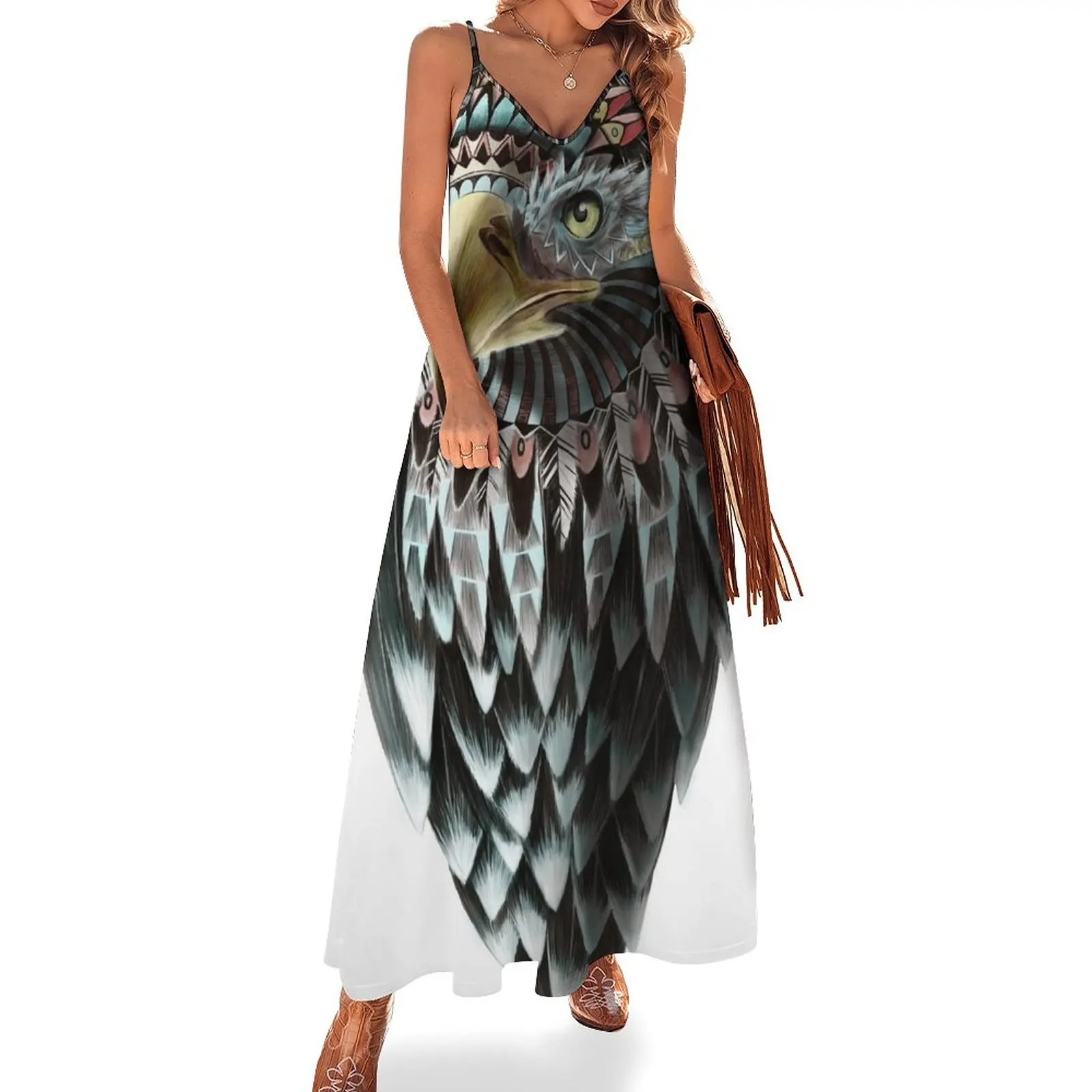 New Mythical Eagle Shaman Sleeveless Dress Womens dresses Party dresses for women dresses with long sleeves