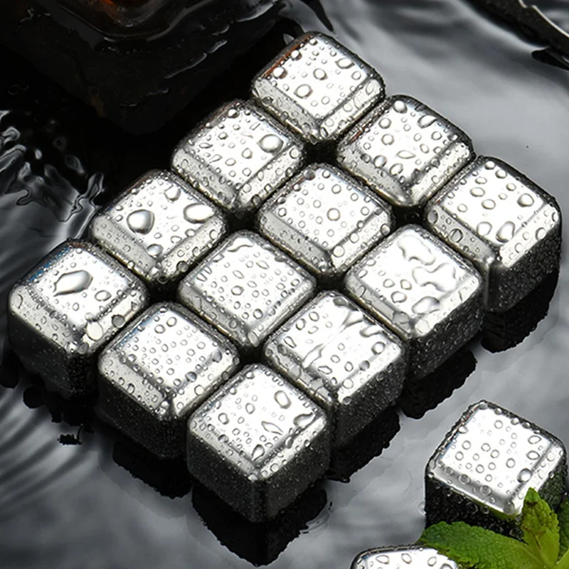 304 316 Stainless Steel Ice Cubes Set Reusable Chilling Stones for Whiskey Wine Cooling Cube Chilling Rock Party Bar Tool ice cubes,whiskey stones