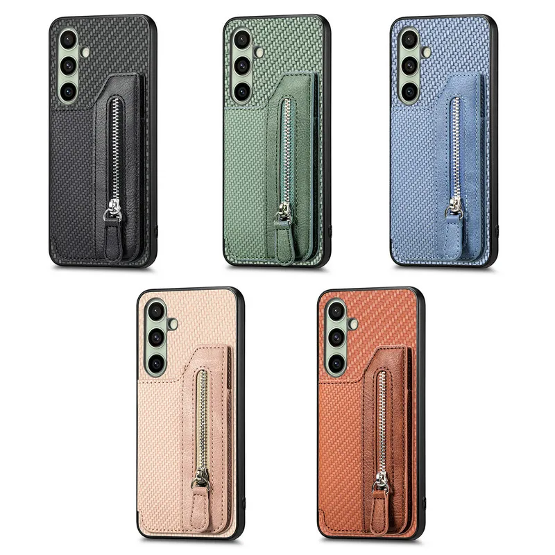 Luxury Leather Zipper Wallet Phone Case